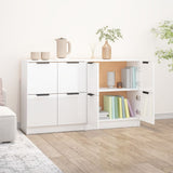 Sideboards 2 pcs High Gloss White 60x30x70 cm Engineered Wood