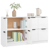 Sideboards 2 pcs High Gloss White 60x30x70 cm Engineered Wood