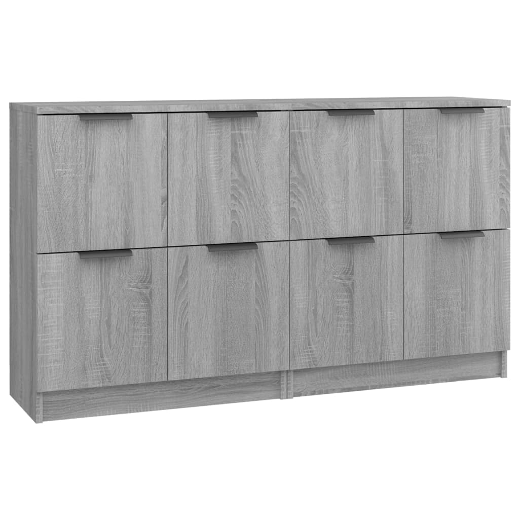 Sideboards 2 pcs Grey Sonoma 60x30x70 cm Engineered Wood