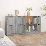 Sideboards 2 pcs Grey Sonoma 60x30x70 cm Engineered Wood - 45-Degree Angle