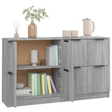 Sideboards 2 pcs Grey Sonoma 60x30x70 cm Engineered Wood - Rear View