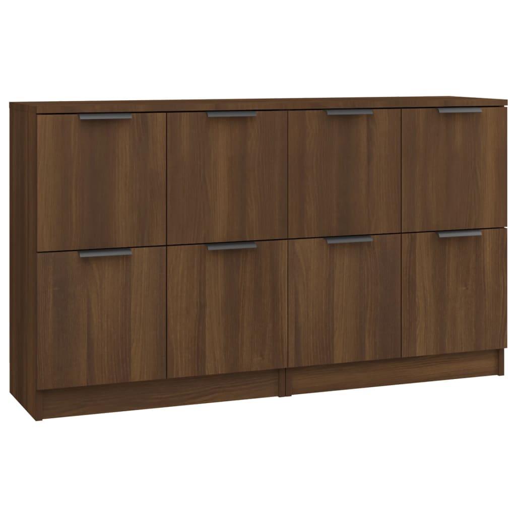 Sideboards 2 pcs Brown Oak 60x30x70 cm Engineered Wood