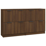 Sideboards 2 pcs Brown Oak 60x30x70 cm Engineered Wood