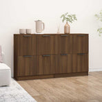 Sideboards 2 pcs Brown Oak 60x30x70 cm Engineered Wood