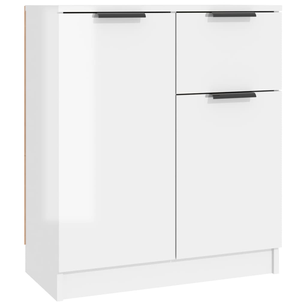 Sideboards 2 pcs High Gloss White 60x30x70 cm Engineered Wood