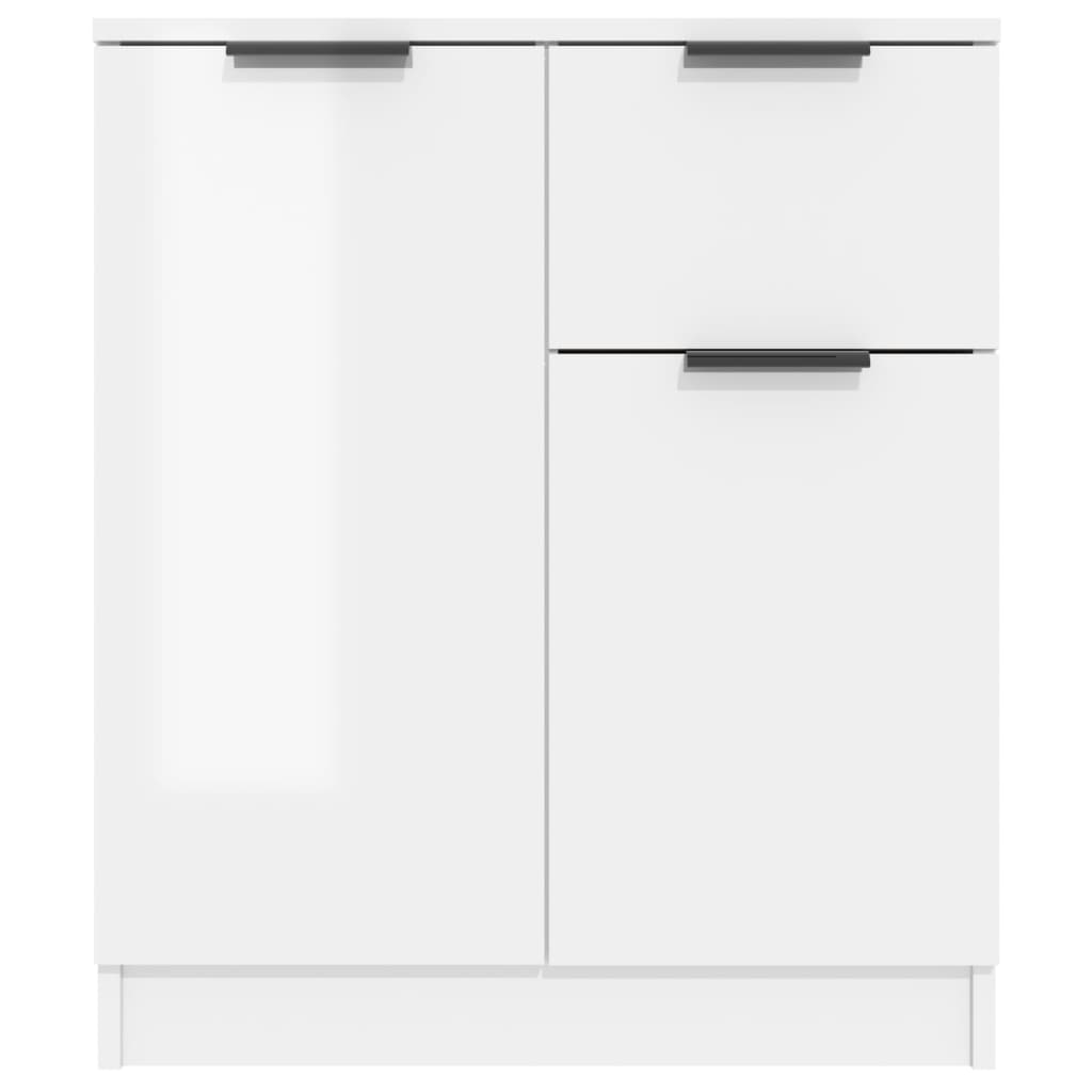 Sideboards 2 pcs High Gloss White 60x30x70 cm Engineered Wood