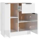 Sideboards 2 pcs High Gloss White 60x30x70 cm Engineered Wood