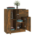 Sideboards 2 pcs Smoked Oak 60x30x70 cm Engineered Wood