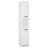 5 Piece Bathroom Cabinet Set White Engineered Wood - Rear View