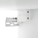 2 Piece Bathroom Cabinet Set White Engineered Wood - 45-Degree Angle