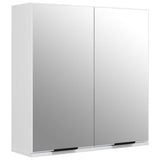 3 Piece Bathroom Cabinet Set High Gloss White Engineered Wood - Close-Up Angle