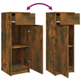4 Piece Bathroom Cabinet Set Smoked Oak Engineered Wood - Extra Image