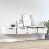 Wall Cabinets 2 pcs White 68x30x20 cm Engineered Wood - Side View
