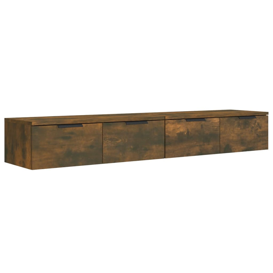 Wall Cabinets 2 pcs Smoked Oak 68x30x20 cm Engineered Wood