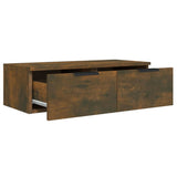 Wall Cabinets 2 pcs Smoked Oak 68x30x20 cm Engineered Wood - Low Angle