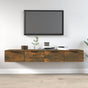 Wall Cabinets 2 pcs Smoked Oak 68x30x20 cm Engineered Wood