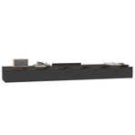 Wall Cabinets 2 pcs Black 102x30x20 cm Engineered Wood