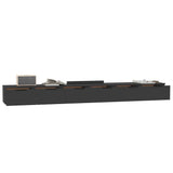 Wall Cabinets 2 pcs Black 102x30x20 cm Engineered Wood - Top-Down View