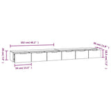 Wall Cabinets 2 pcs Black 102x30x20 cm Engineered Wood