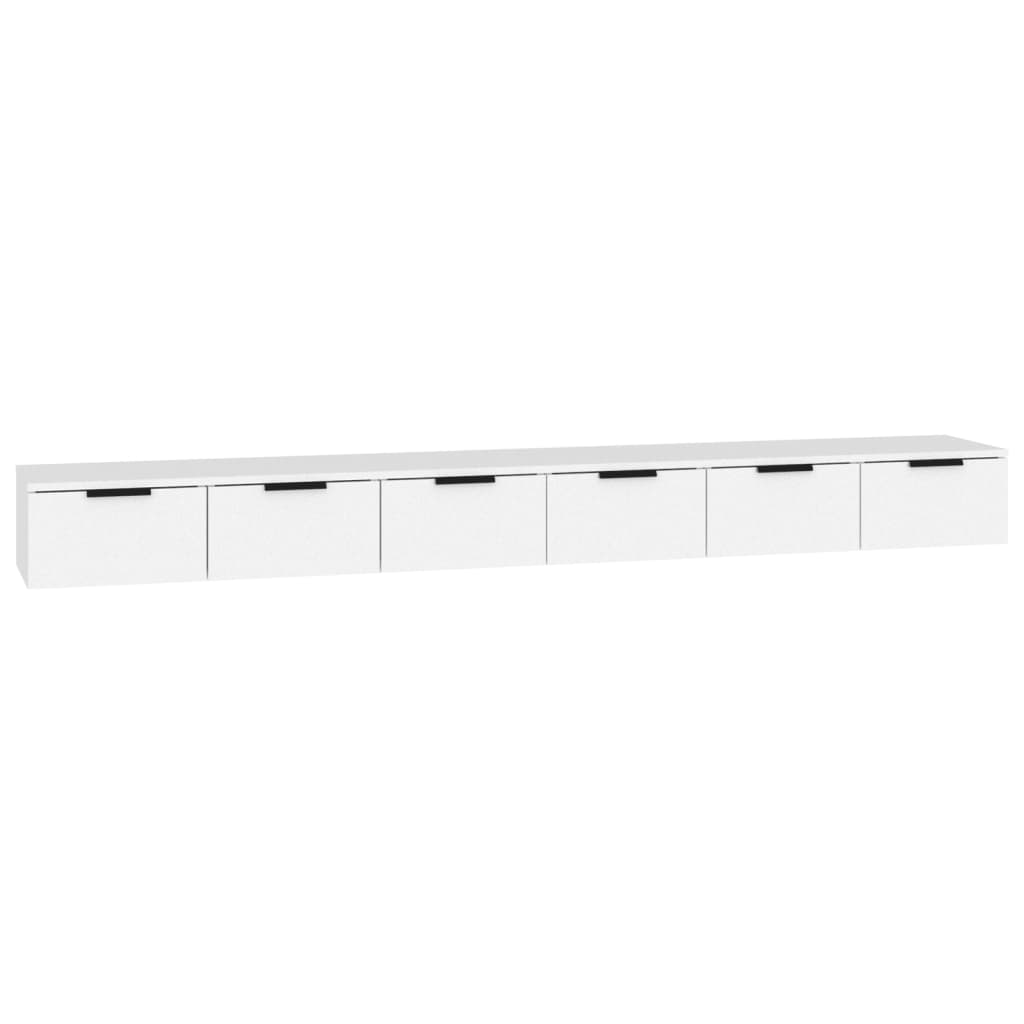 Wall Cabinets 2 pcs High Gloss White 102x30x20 cm Engineered Wood
