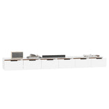 Wall Cabinets 2 pcs High Gloss White 102x30x20 cm Engineered Wood - Top-Down View