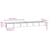 Wall Cabinets 2 pcs High Gloss White 102x30x20 cm Engineered Wood - Close-Up Angle