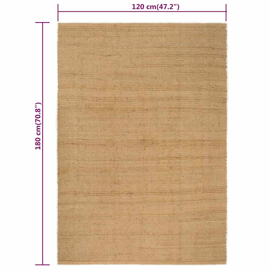 Rug Rectangular Natural 120x180 cm Jute