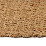 Rug Rectangular Natural 120x180 cm Jute - Side View