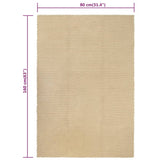 Rug Rectangular Natural 80x160 cm Cotton - Rear View