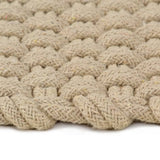 Rug Rectangular Natural 160x230 cm Cotton - Side View