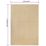 Rug Rectangular Natural 160x230 cm Cotton - Rear View