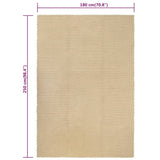 Rug Rectangular Natural 180x250 cm Cotton - Rear View