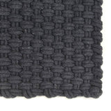 Rug Rectangular Anthracite 120x180 cm Cotton - Front View