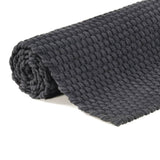 Rug Rectangular Anthracite 120x180 cm Cotton - Top-Down View