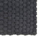 Rug Rectangular Anthracite 180x250 cm Cotton - Front View