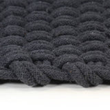 Rug Rectangular Anthracite 180x250 cm Cotton - Side View
