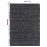 Rug Rectangular Anthracite 180x250 cm Cotton - Rear View