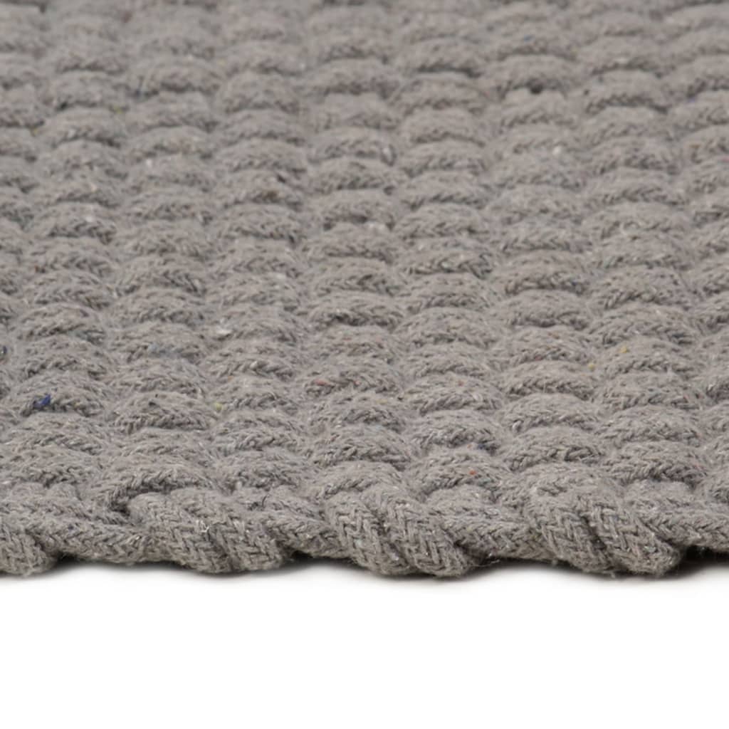 Rug Rectangular Grey 80x160 cm Cotton