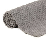 Rug Rectangular Grey 80x160 cm Cotton