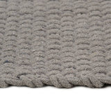 Rug Rectangular Grey 120x180 cm Cotton - Side View