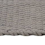 Rug Rectangular Grey 180x250 cm Cotton - Side View