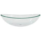 Basin Tempered Glass 54.5x35x15.5 cm Transparent - Side View
