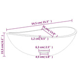 Basin Tempered Glass 54.5x35x15.5 cm Transparent - Close-Up Angle