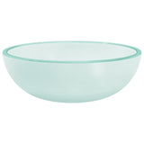 Basin Tempered Glass 35x12 cm Frosted - Front View