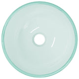 Basin Tempered Glass 30x12 cm Frosted - Side View