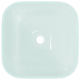 Basin Glass 42x42x14 cm Frosted - Top-Down View