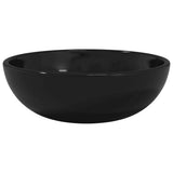 Basin Tempered Glass 35x12 cm Black - Front View