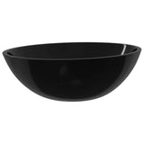 Basin Glass 50x37x14 cm Black - Front View