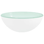 Basin Tempered Glass 30x12 cm White