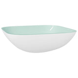 Basin Glass 42x42x14 cm White - Front View